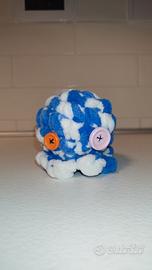 Polpo amigurumi, blu e bianco