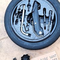 ruotino 125/70 r16 vw audi kit attrezzi 