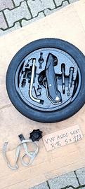 ruotino 125/70 r16 vw audi kit attrezzi 