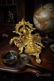 Calamaio a bacino in ottone dorato - Liberty