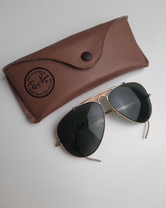 Occhiali Ray-Ban USA Outdoorsman 58mm G15 anni 70