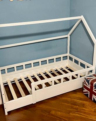 Lettino Montessori a capanna 80x160 con materasso