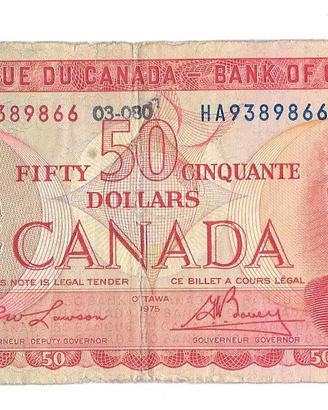 Banconota 50 Dollari Canada 1975