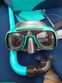 pesca sub kit muta fucile maschera pinne