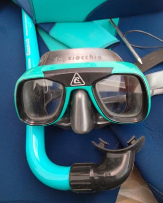 pesca sub kit muta fucile maschera pinne