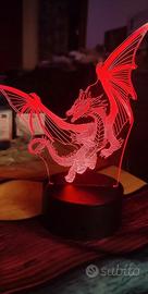 Lampada d'arredo led multicolore Drago
futuristico