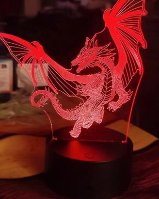 Lampada d'arredo led multicolore Drago
futuristico