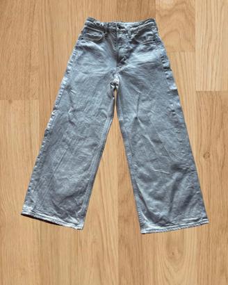 Jeans bianchi H&M gamba larga tg. 34