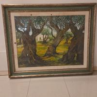 Quadro Olio su Tela - Ulivi Secolari Carrozzini