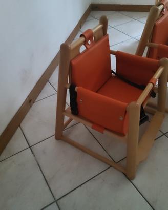 2cSeggioloni in legno con cuscino lavabile