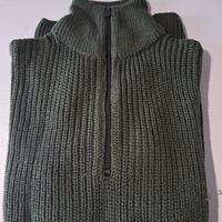 Maglione Verde Militare con Zip Collo Alto Brandit