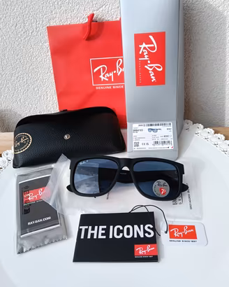 rayban Justin RB4165 nero opaco lente Blu