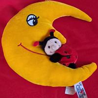 Peluche Mezzaluna con coccinella 