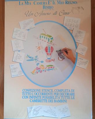 stencil per stanza bambini