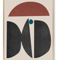 stampa astratto nordico scandivano 50x70cm