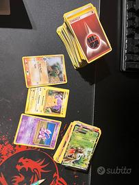 Pokemon chikorita,pikachu,nidoran e altre carte