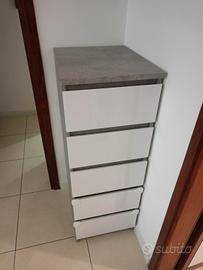 cassettiera 5 cassetti