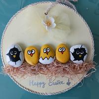 quadretto pasquale con pulcini