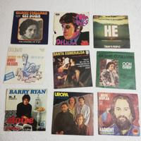 9 dischi vinile lingua straniera 45 giri vintage 