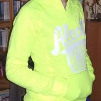 felpa Alcott fluo con cappuccio