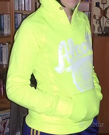 felpa Alcott fluo con cappuccio