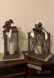 Coppia di lanterne Shabby chic