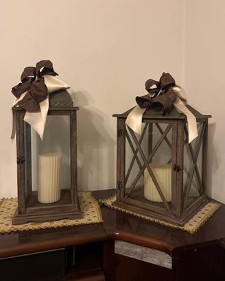 Coppia di lanterne Shabby chic