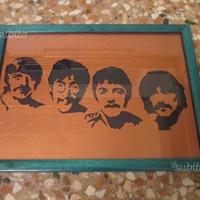 Quadro su tavola vintage The Beatles