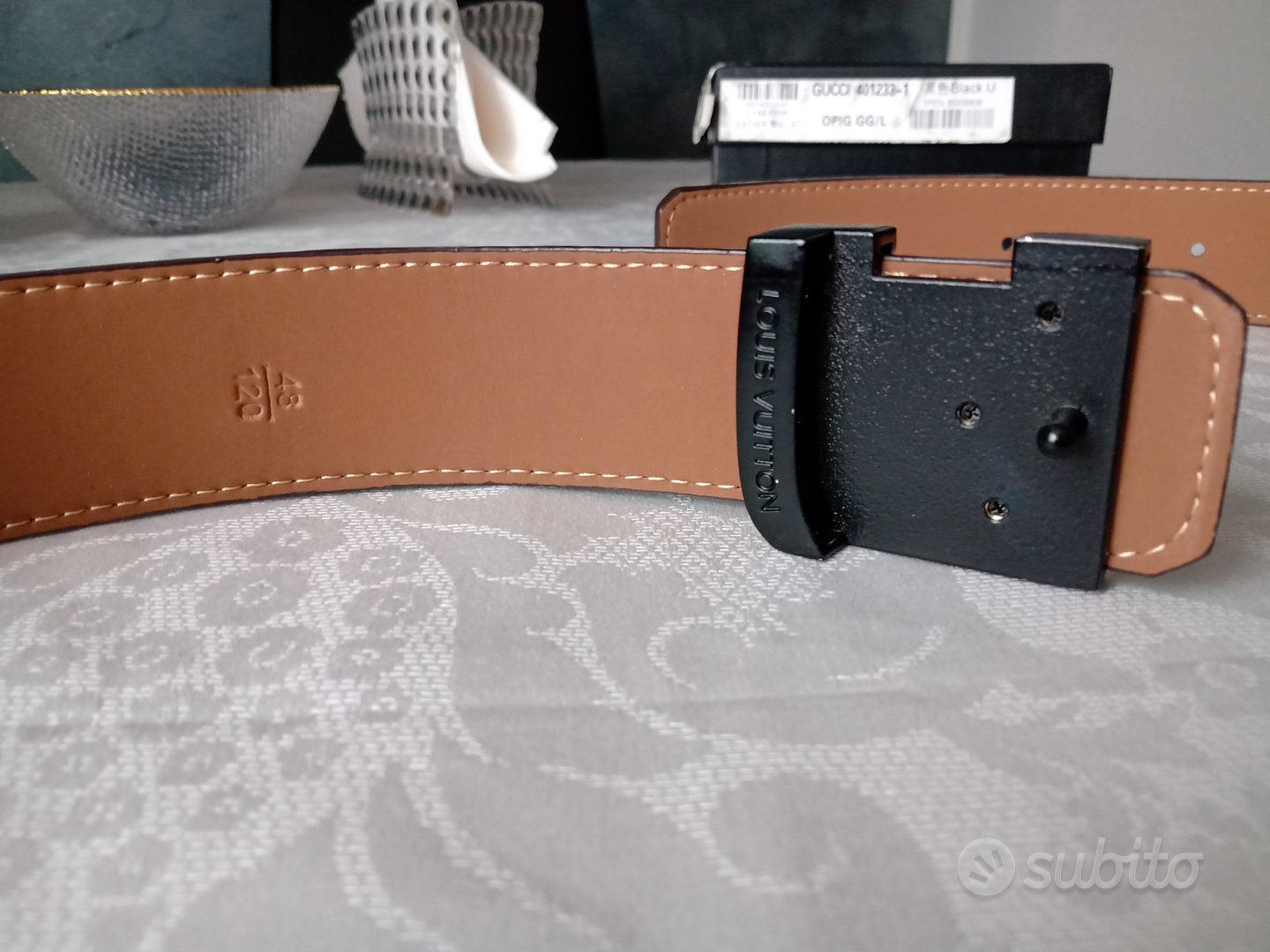 Cintura louis vuitton rossa e nera - Abbigliamento e Accessori In vendita a  Savona