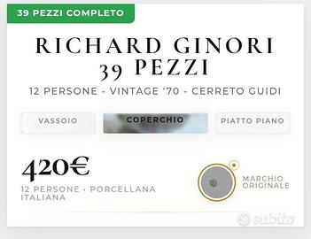 servizio Richard Ginori  autentico