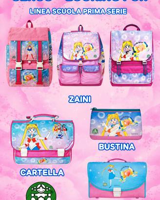 C_E_R_C_0  Zaino Astuccio quaderno Sailor Moon