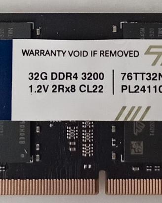 MEMORIA RAM SODIMM 32GB DDR4 3200MHz TIMETEC