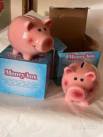 Salvadanaio porcellino ceramica china made new box