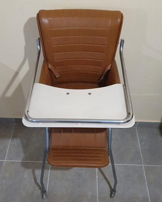 Seggiolone bambini anni 60 in pelle