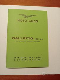 Libretto Moto Guzzi GALLETTO 192 uso manutenzione