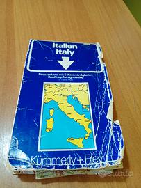 CARTINA STRADALE DELL'ITALIA VINTAGE ANNO 1971