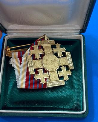 Medaglia croce di gerusalemme leone xiii argento