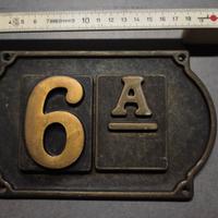 porta numero civico in ottone