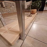 grande mensol in ferro e legno