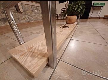 grande mensol in ferro e legno