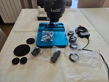 Eakins microscopio Trinoculare 3x -90x completo