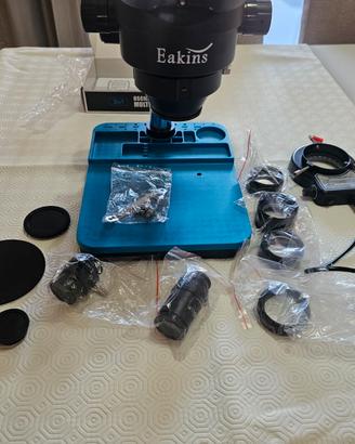Eakins microscopio Trinoculare 3x -90x completo