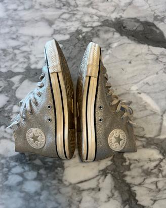 Converse All Star oro con glitter – taglia 38