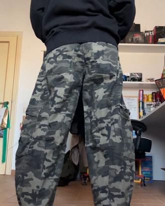 Baggy Cargo / Militaire Camo Balloon Pant Vintage