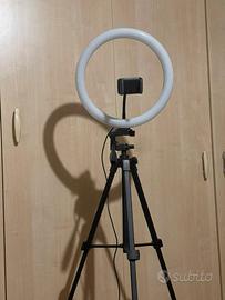 Ring light + treppiede telescopico