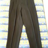 Pantalone gessato nero da donna