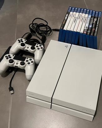 PlayStation 4 bianca fat 500gb con 2 Joypad