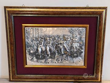 Bassorilievo in Argento - Carica dei bersaglieri