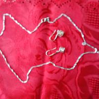 collana più orecchini in argento