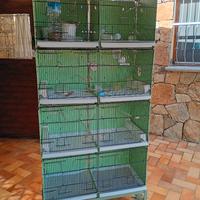 Grande gabbia modulare per uccelli con ruote NUORO